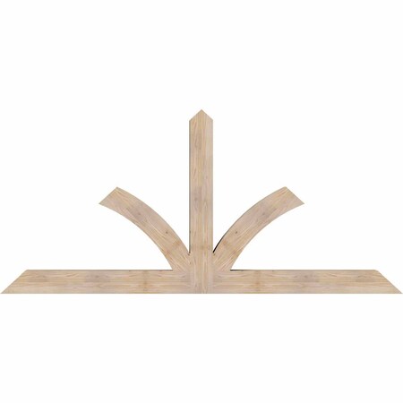 Ekena Millwork Richland Smooth Timber Gable Bracket, Douglas Fir, 96"W x 44"H x 5 1/2"D x 5 1/2"F, 11/12 Pitch GBW096X44X0606RIC00SDF